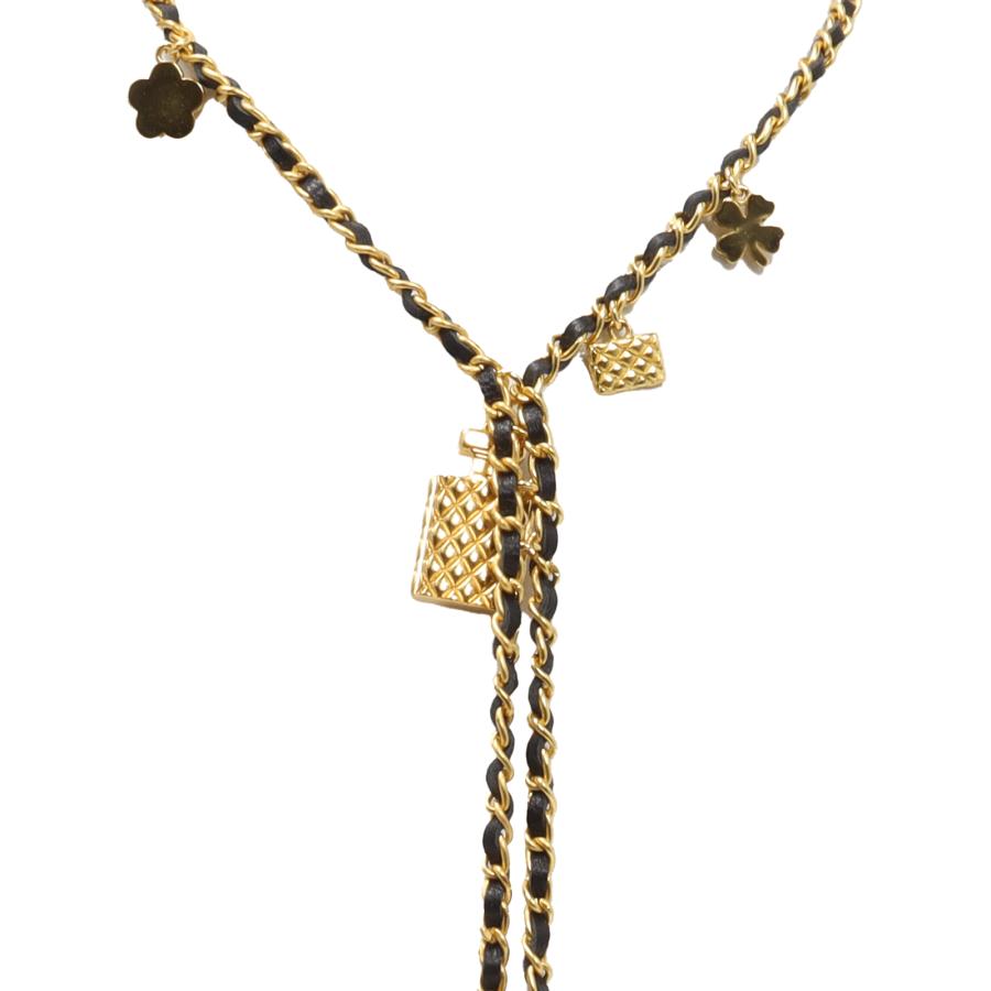 CHANEL（シャネル） アイコンチャーム ネックレス L20 C刻印 GP レザー 