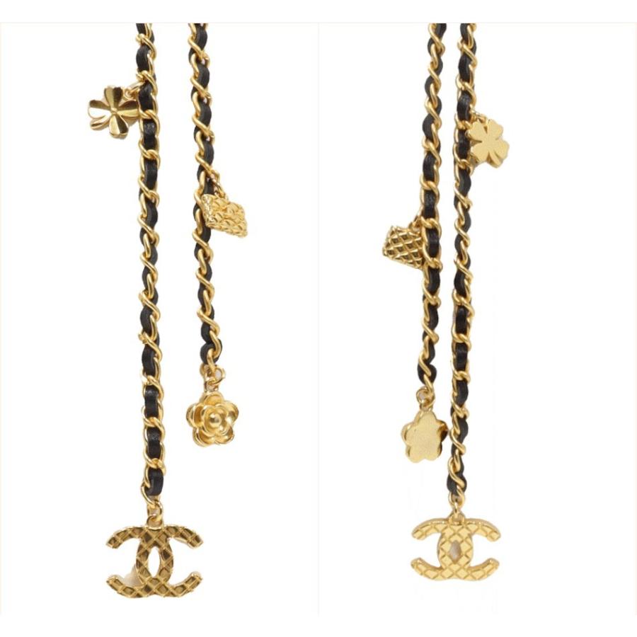 CHANEL（シャネル） アイコンチャーム ネックレス L20 C刻印 GP レザー 