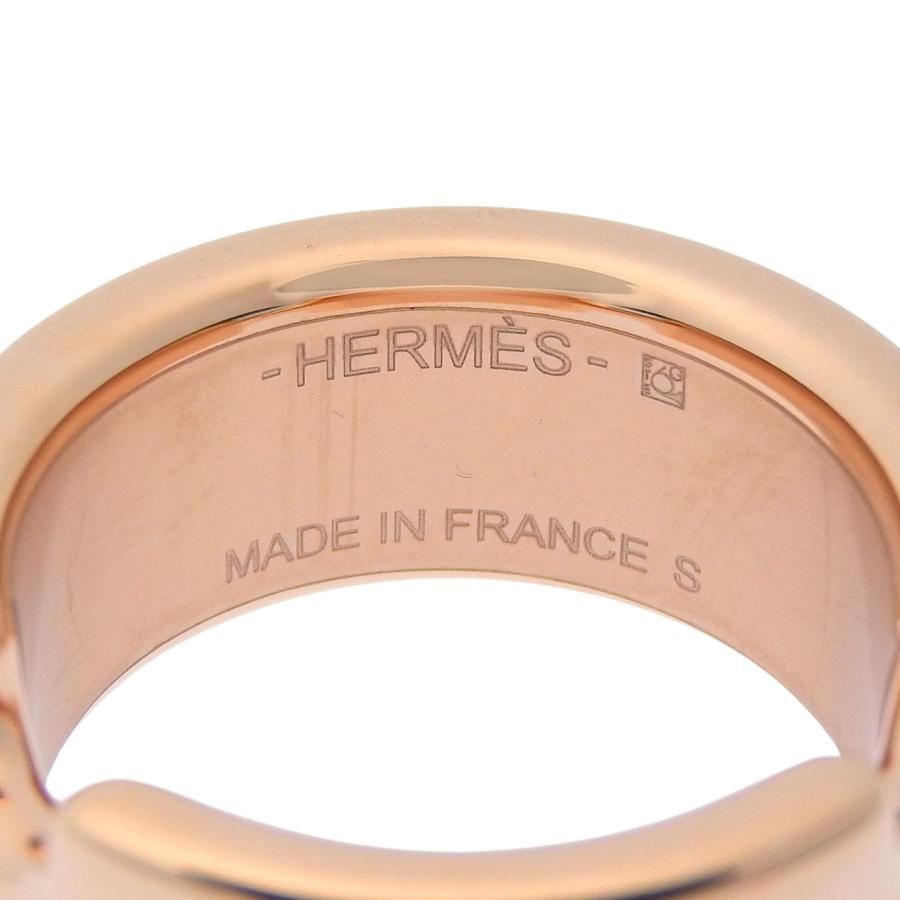 HERMES（エルメス） オランプ リング PM GP×レザー ピンクゴールド