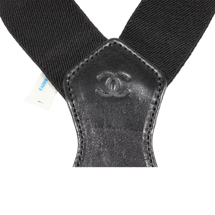 CHANEL（シャネル） ロゴ サスペンダー ココマーク レザー×ゴム