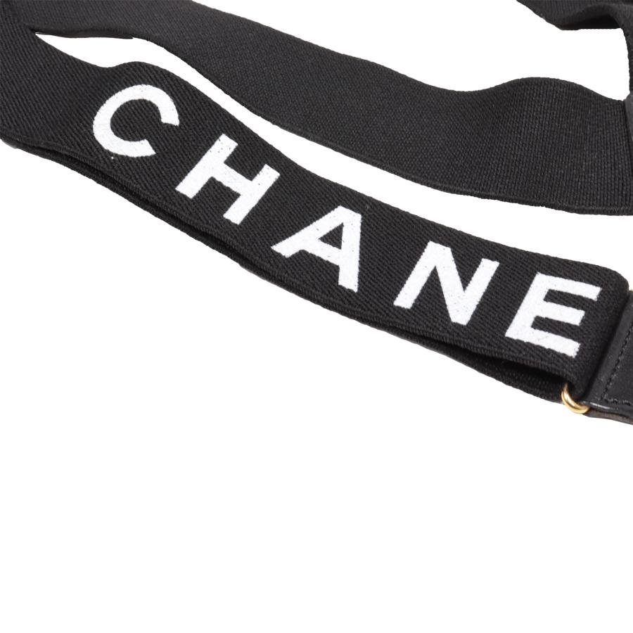 CHANEL（シャネル） ロゴ サスペンダー ココマーク レザー×ゴム