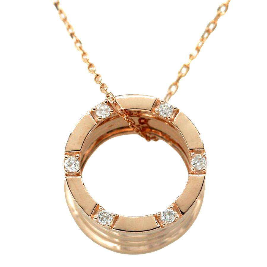 ダイヤモンド くさかっ 計0.10ct ネックレス 18金ピンクゴールド(K18PG 