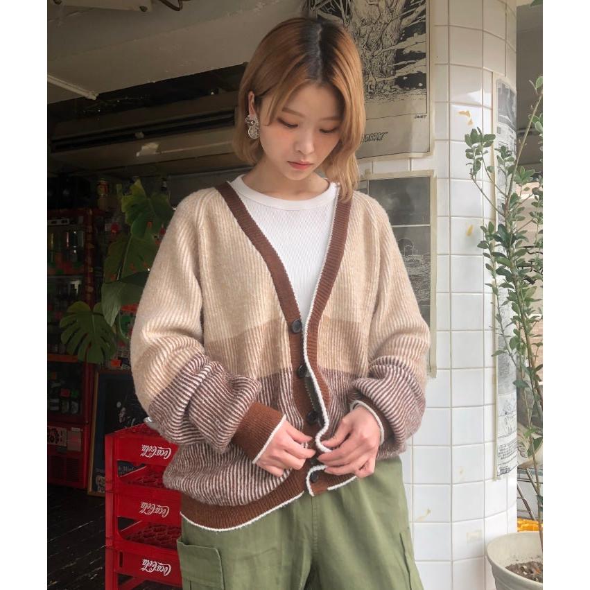 toiro カラーブロック・カーディガン A/W 秋冬 カーデ ウール メンズ レディース 日本製 ギフト プレゼント 五泉ニット toiro（トイロ） 【 在庫限り】toiro カラーブロック・カーディガン A