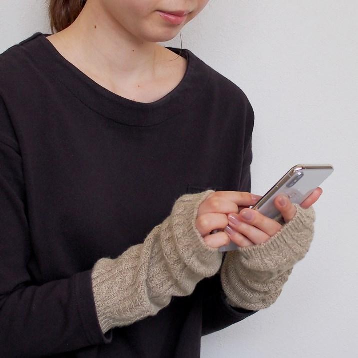 PRODIGAL（プロディガル） カシミヤ 100％ ケーブル編み アーム