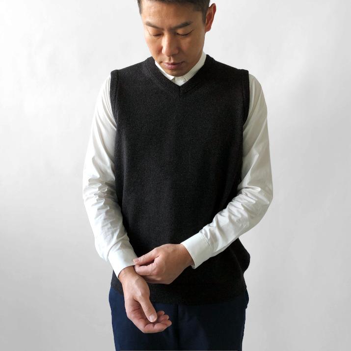 PRODIGAL（プロディガル） カシミヤ 100％ メンズ Vネック ベスト M L