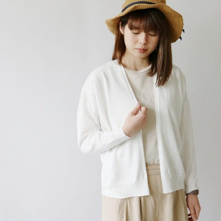 PRODIGAL リネン カーディガン レディース 夏 麻 日本製 フリーサイズ 長袖 薄手 シアー 透け感 ゆったり 洗える ニット 紫外線対策 無地 五泉ニット リネンカーディガン PRODIGAL（プロディガル） リネン カーディガン レディース 春 夏 日本
