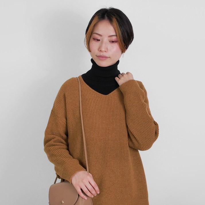 PRODIGAL（プロディガル） ウール 100％ リブタートル 長袖 レディース