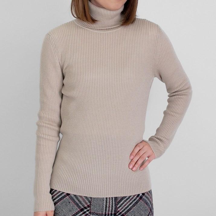 PRODIGAL ウール 100% リブニット 長袖 レディース 日本製 M L 秋 秋冬 セーター クルーネック トップス シンプル きれいめ 五泉ニット ウール100％ワイドリブセーター PRODIGAL（プロディガル） ウール 100％ リブタートル 長袖 レディース