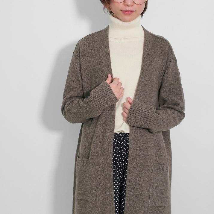 PRODIGAL ロングカーディガン 秋 冬 レディース 日本製 ウール カシミヤ ニット 羽織り シンプル ウールカシミヤロングカーディガン PRODIGAL（プロディガル） ウールカシミヤ ロングカーディガン