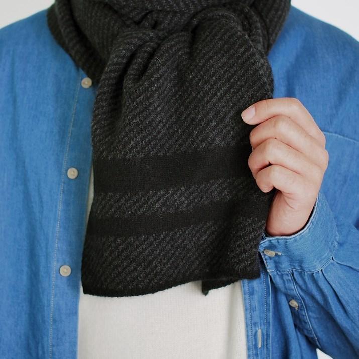 PRODIGAL（プロディガル） カシミヤ 100％ ナナメライン柄 マフラー