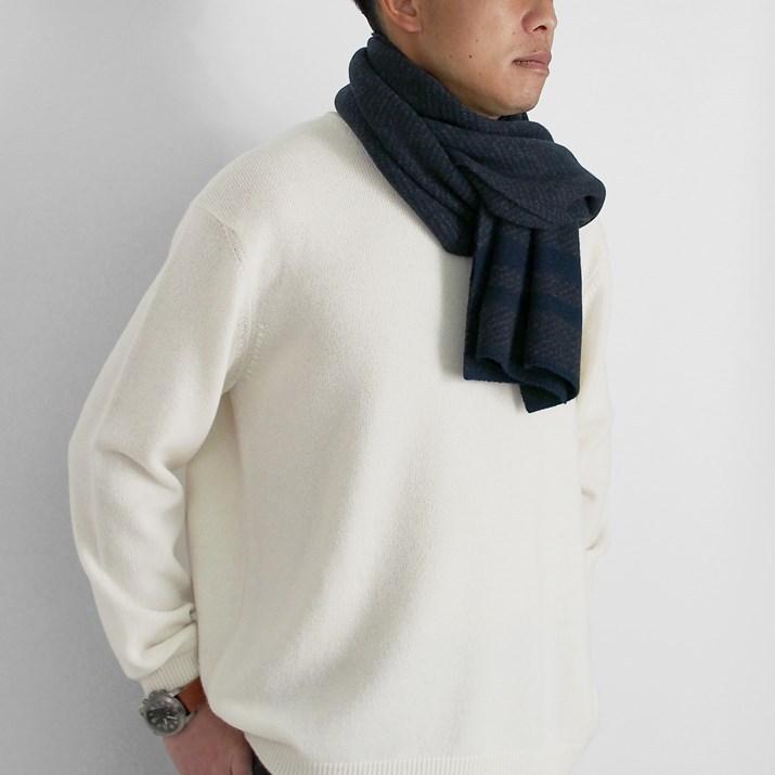 PRODIGAL マフラー メンズ カシミヤ 日本製 ナナメ ライン レディース 男女兼用 ロング 秋 秋冬 カシミア ストール カシミヤ100％ナナメライン柄マフラー PRODIGAL（プロディガル） カシミヤ 100％ ナナメライン柄 マフラー