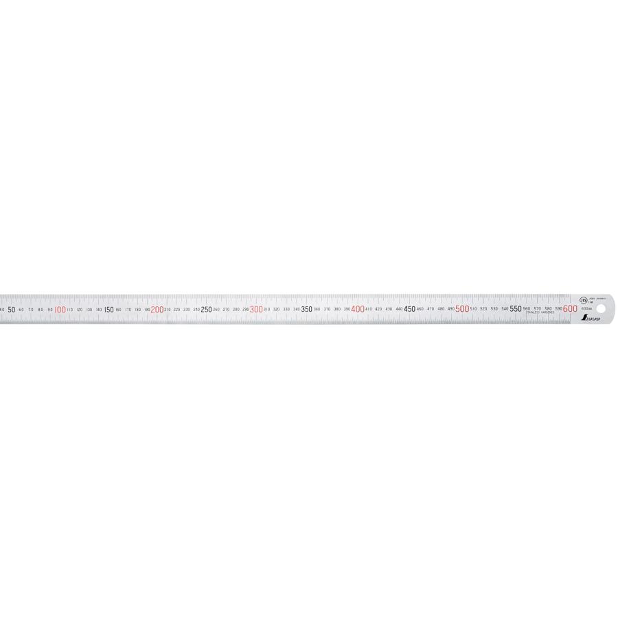 シンワ測定(Shinwa Sokutei) 直尺 ステン 60cm JIS1級 赤数字入 14036