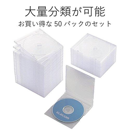エレコム DVD CDケース プラケース スリム 1枚収納 50枚枚パック クリア CCD-JSCS50CR｜yafuu-tosa｜03