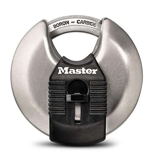 Master Lock (マスターロック) 南京錠 鍵式 円盤型 プロ仕様 防錆 屋外