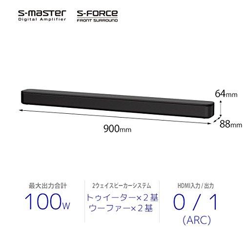 ソニー サウンドバー / HT-S100F 100Wハイパワー フロントサラウンド HDMI Bluetooth 対応｜yafuu-tosa｜02