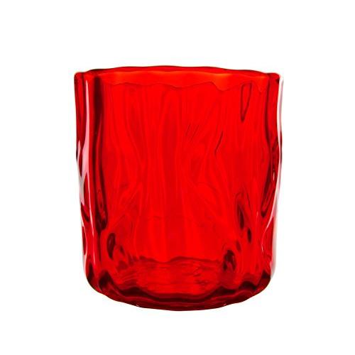 粋工房 博多びーどろ ぐい呑み 化粧箱入り (約8×H8.5cm / 赤) お祝いに