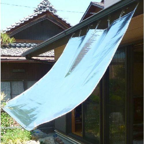 日よけ 防暑暗幕シート 遮光率100 裏黒 四方ハトメタイプ D2【巾175cm×丈175cm ハトメ7×7】(サンシェード 窓 オーニング