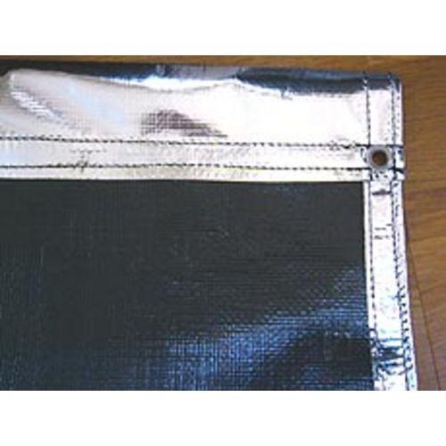 日よけ 防暑暗幕シート 遮光率100% 裏黒 上下棒通しタイプ F2【巾3.6m×丈165cm ハトメ9×5】(サンシェード 窓 オーニング アルミ 遮光シート 西日対策）