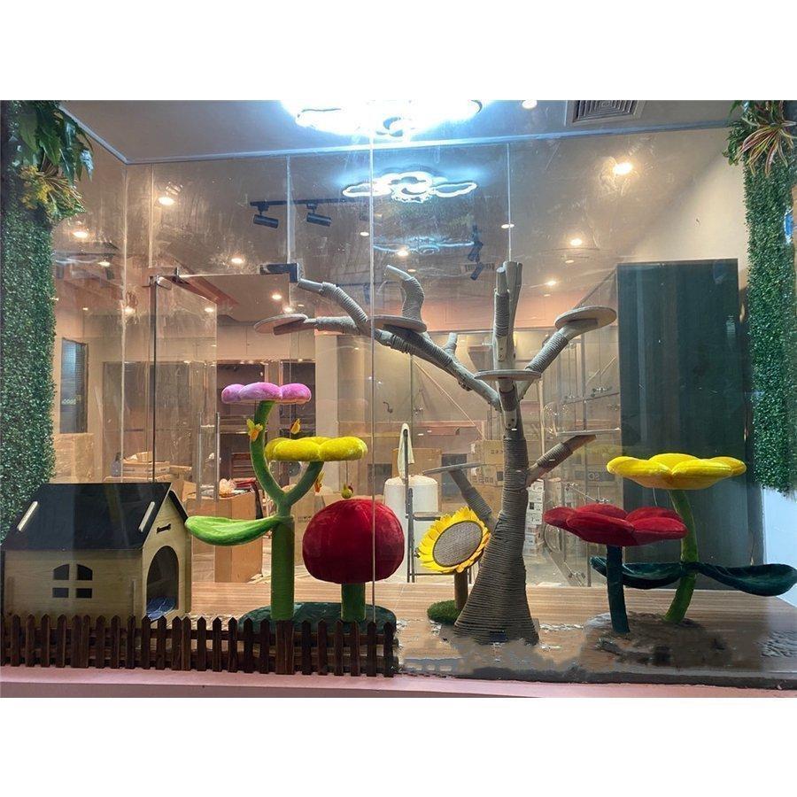 【数量限定アウトレット品】 キャットタワー 木製 猫の木 猫登山 猫の活動ツリー 無垢材 猫のジャンプ プラットフォーム 猫登山タワー猫の活動木 猫の遊び地域 高1.5メートル 【RI1032250903】(37628円)