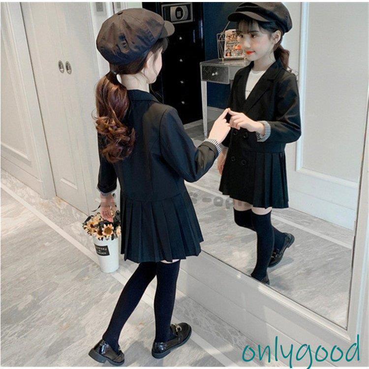 子供服 ワンピース 長袖 春秋 女の子 キッズワンピース  アウター チュニック 子供ドレス ジュニア ベビー服 女児 おしゃれ 可愛い 新品 150cm 160cmの画像