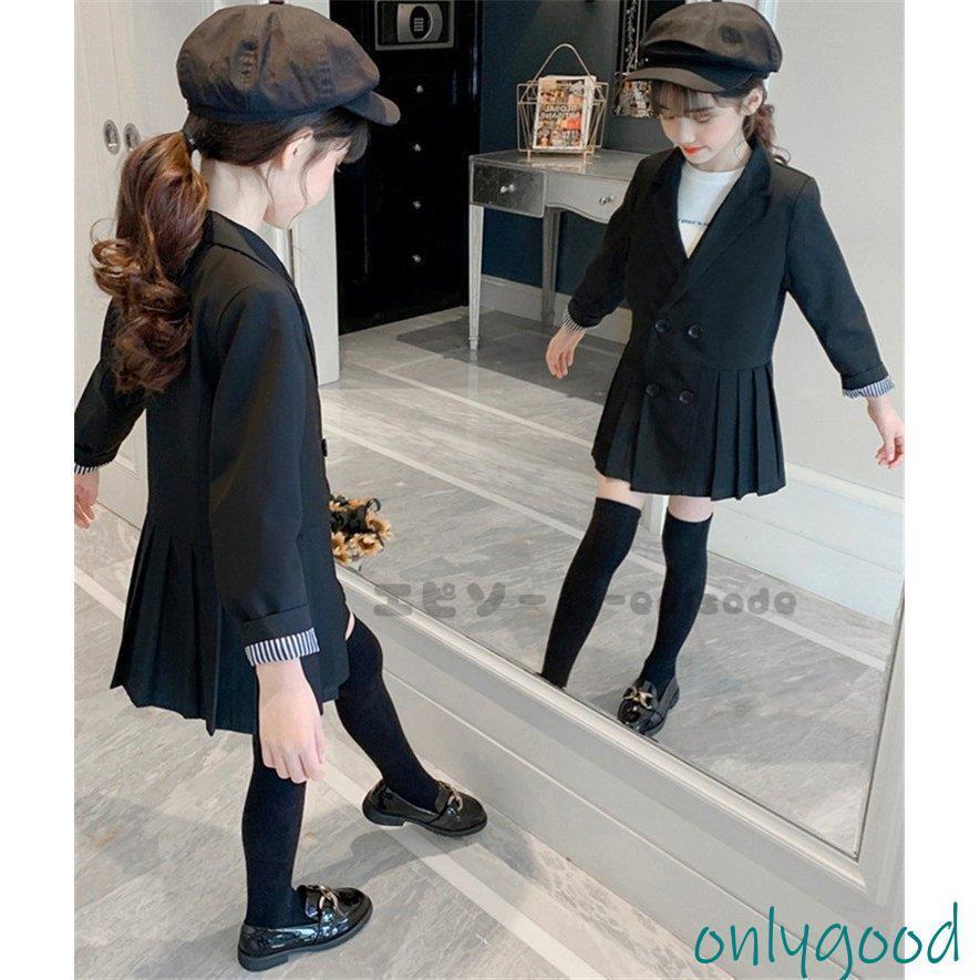 子供服 ワンピース 長袖 春秋 女の子 キッズワンピース  アウター チュニック 子供ドレス ジュニア ベビー服 女児 おしゃれ 可愛い 新品 150cm 160cmの画像