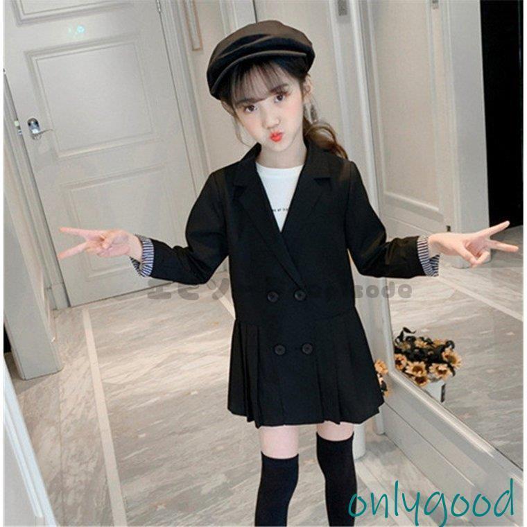 子供服 ワンピース 長袖 春秋 女の子 キッズワンピース  アウター チュニック 子供ドレス ジュニア ベビー服 女児 おしゃれ 可愛い 新品 150cm 160cmの画像