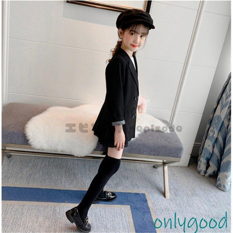 子供服 ワンピース 長袖 春秋 女の子 キッズワンピース  アウター チュニック 子供ドレス ジュニア ベビー服 女児 おしゃれ 可愛い 新品 150cm 160cmの画像