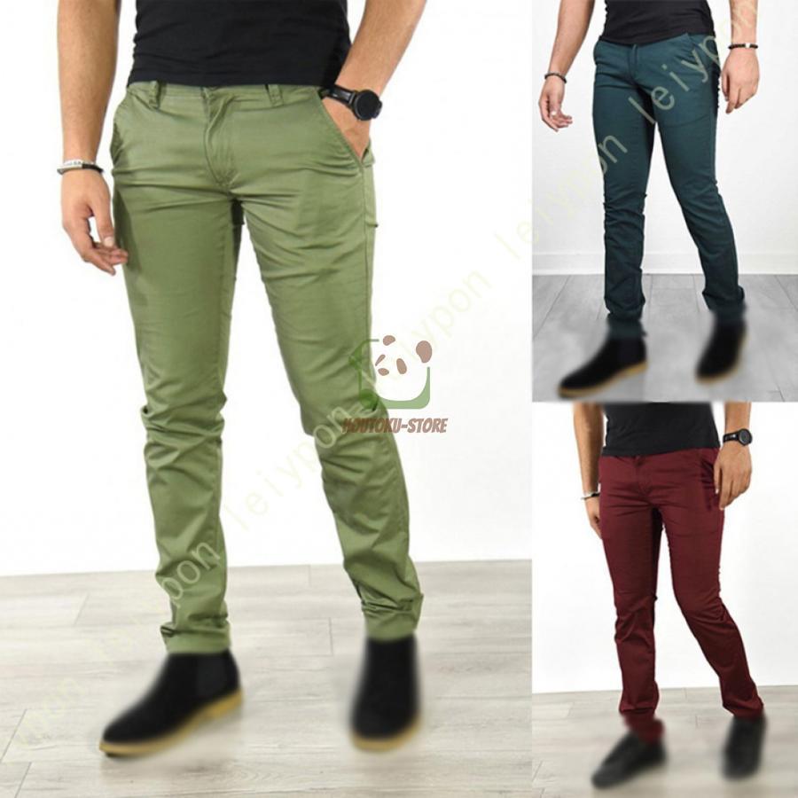 スキニー スキニーパンツ メンズ ストレッチ 春 夏 チノパン スリム