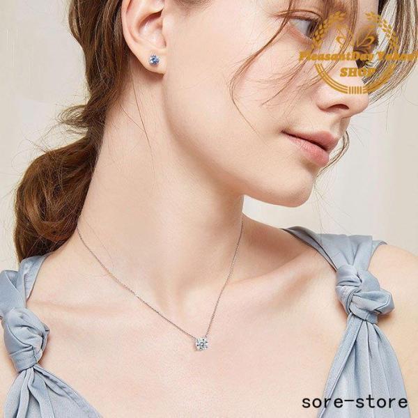 ネックレス レディース プレゼント 大粒1.0ct 一粒 CZ ネックレス 1カラット 重ね付け/彼女 妻 嫁 女性 誕生日プレゼント 記念日 20代30代40代50代_4