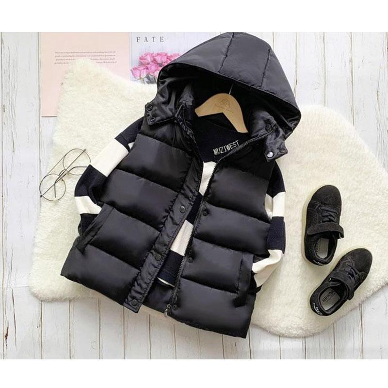 ベスト キッズ ベスト 男の子 子供服 女の子 中綿ベスト チョッキ ベビー トップス フード付き ポケット付き前開き インナーベスト防寒 保温性