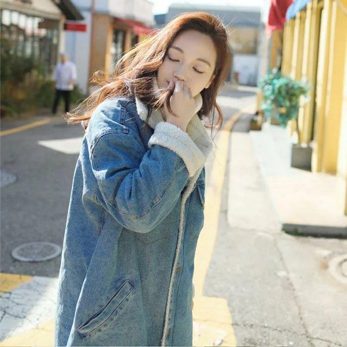 デニムジャケット デニムコート ボア　裏起毛　コート　裏ボアコート　ジャケット 大きいサイズ ボアジャケット デニム アウター レディース 新作　ゆったり | ブランド登録なし | 03