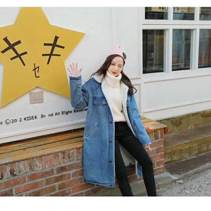 デニムジャケット デニムコート ボア　裏起毛　コート　裏ボアコート　ジャケット 大きいサイズ ボアジャケット デニム アウター レディース 新作　ゆったり | ブランド登録なし | 05