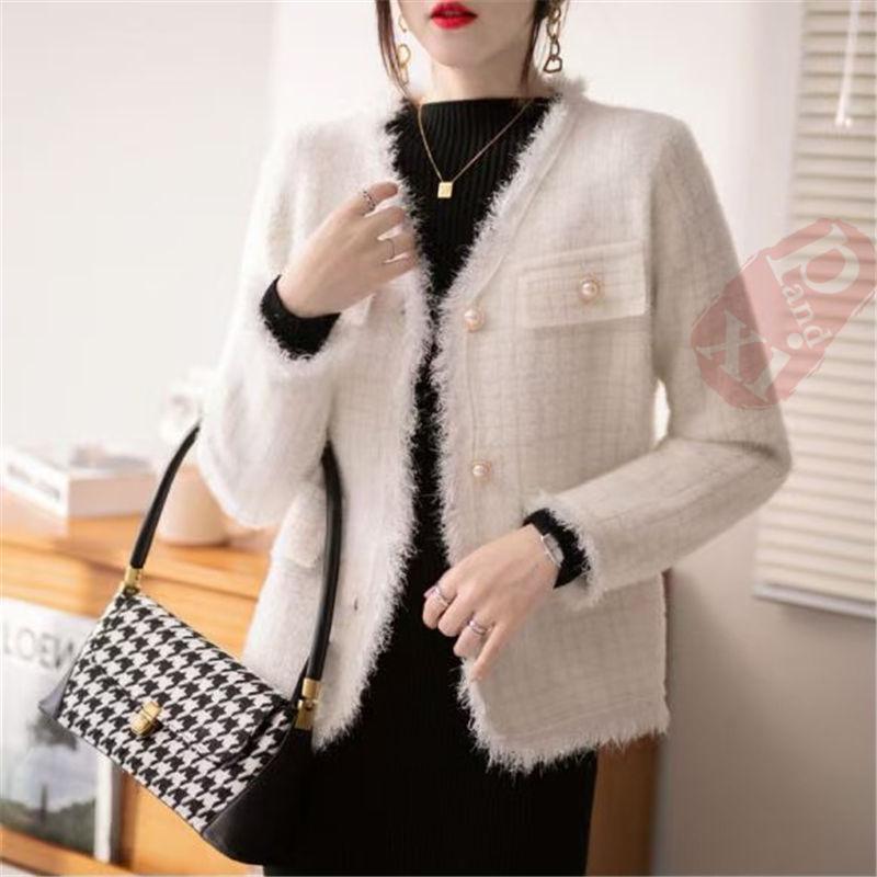 ジャケット レディース 40代 長袖ノーカラージャケット ショット丈ツイードコートアウター 秋服 卒業式 七五三 韓国風 通勤OL オフィス 結婚式 入学式 | ブランド登録なし | 02