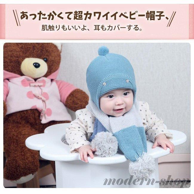 手編みひつじやペンギン柄子供帽子とマフラー超美品 手編みひつじやペンギン柄子供帽子とマフラー超美品 手編み