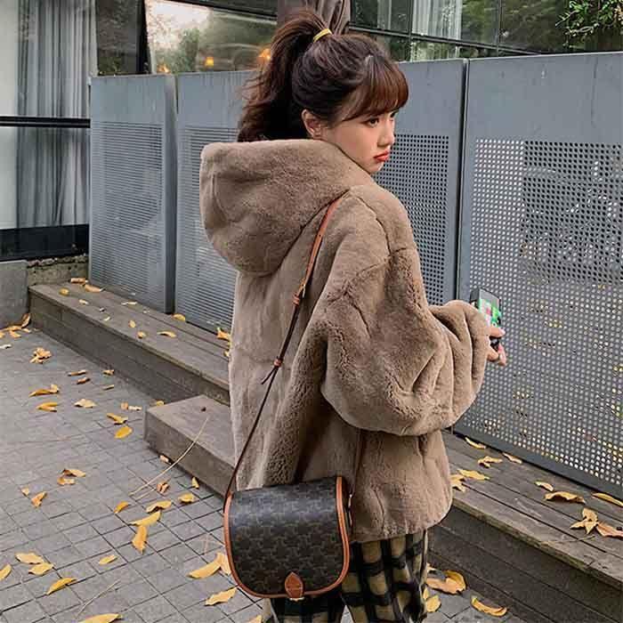 ファーパーカー パーカー フーディー レディース 秋冬 ふわふわボリュームファーパーカー アウター ショート丈 長袖 羽織 フェイクファー エコファー ジャケット | ブランド登録なし | 12
