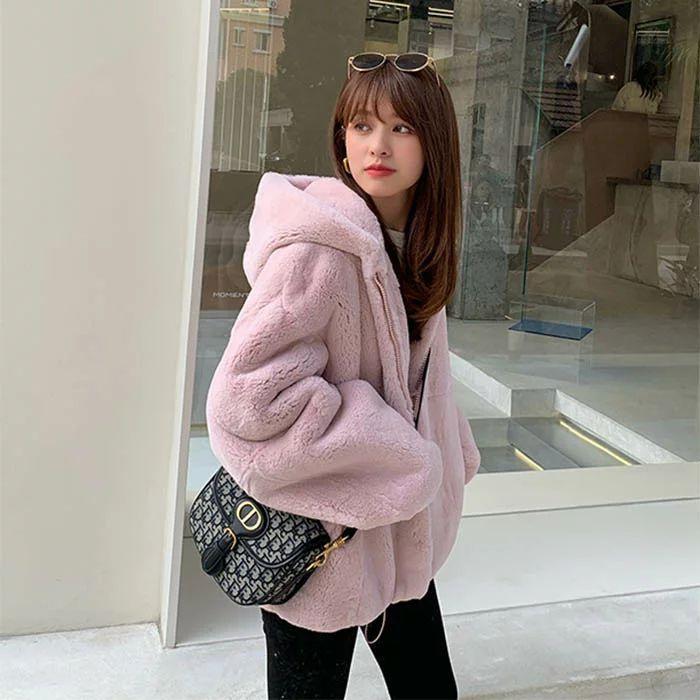 ファーパーカー パーカー フーディー レディース 秋冬 ふわふわボリュームファーパーカー アウター ショート丈 長袖 羽織 フェイクファー エコファー ジャケット | ブランド登録なし | 03