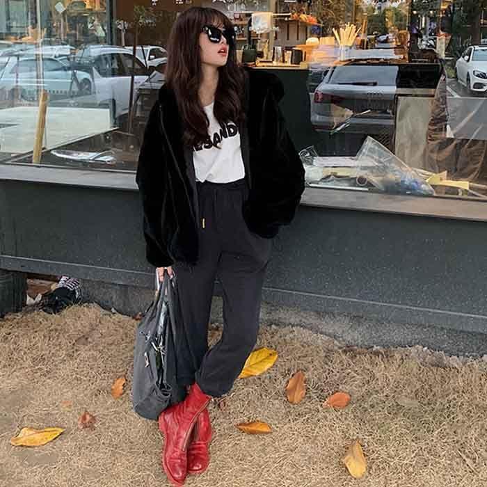 ファーパーカー パーカー フーディー レディース 秋冬 ふわふわボリュームファーパーカー アウター ショート丈 長袖 羽織 フェイクファー エコファー ジャケット | ブランド登録なし | 06