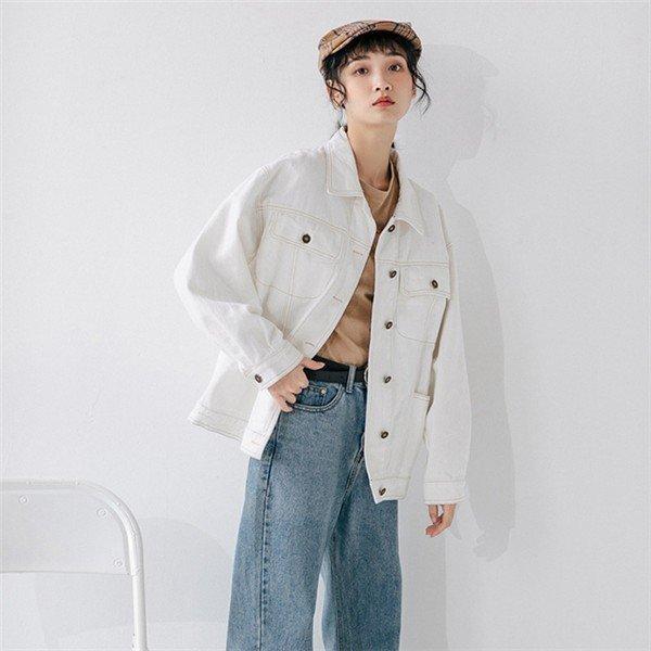 デニムジャケット レディース 大きめ ゆったり ドロップ