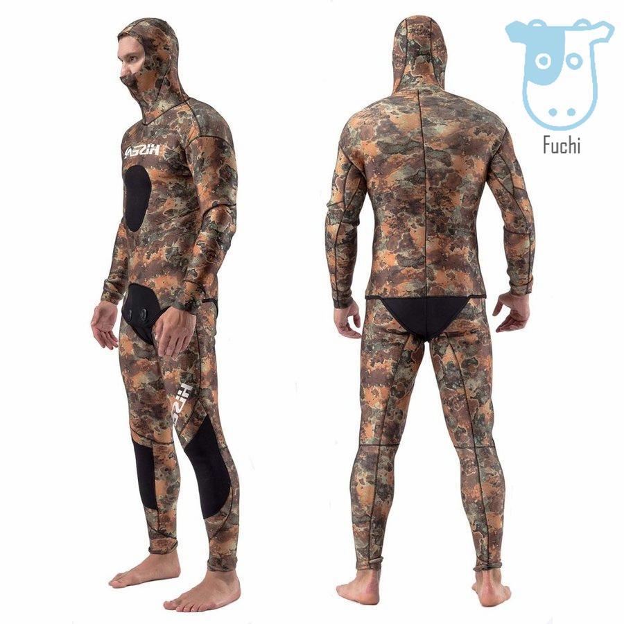 ウェットスーツ メンズ 5mm スピアフィッシング 魚突き フード一体式 2