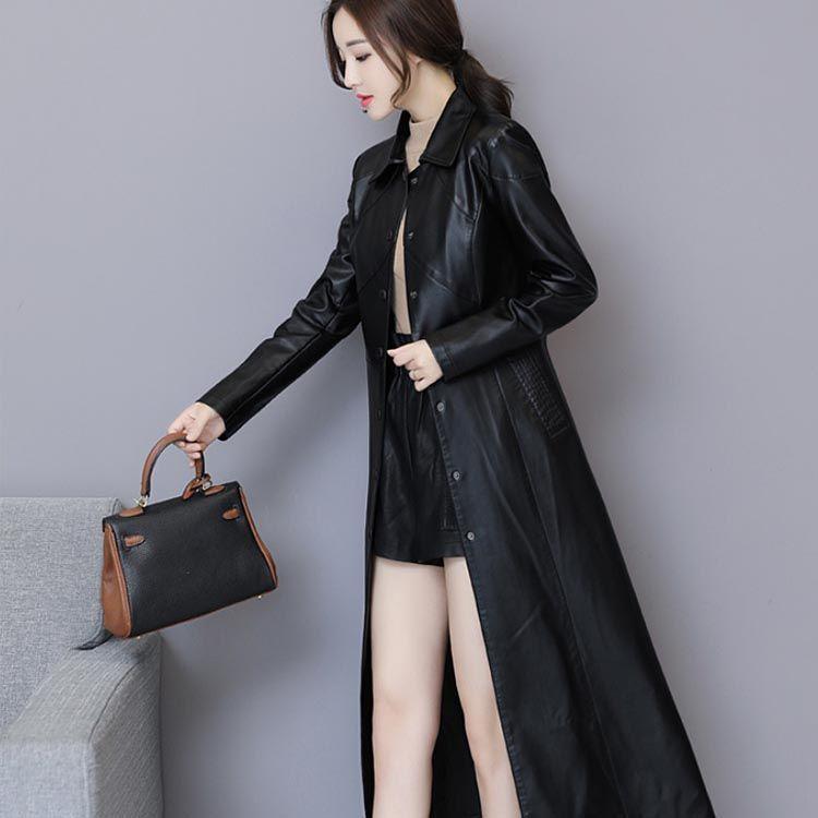 M-6Lサイズ！超ロングの美シルエットitem！中綿入り レザー