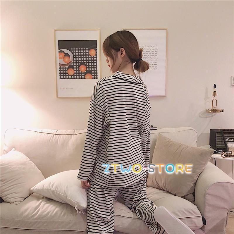 パジャマ レディース 前開き 春夏秋冬 長袖 ルームウェア 寝巻き 2点セット 綿 長ズボン シャツパジャマ 寝間着 部屋着 体型カバー 韓国風 可愛い 新品 | ブランド登録なし | 08