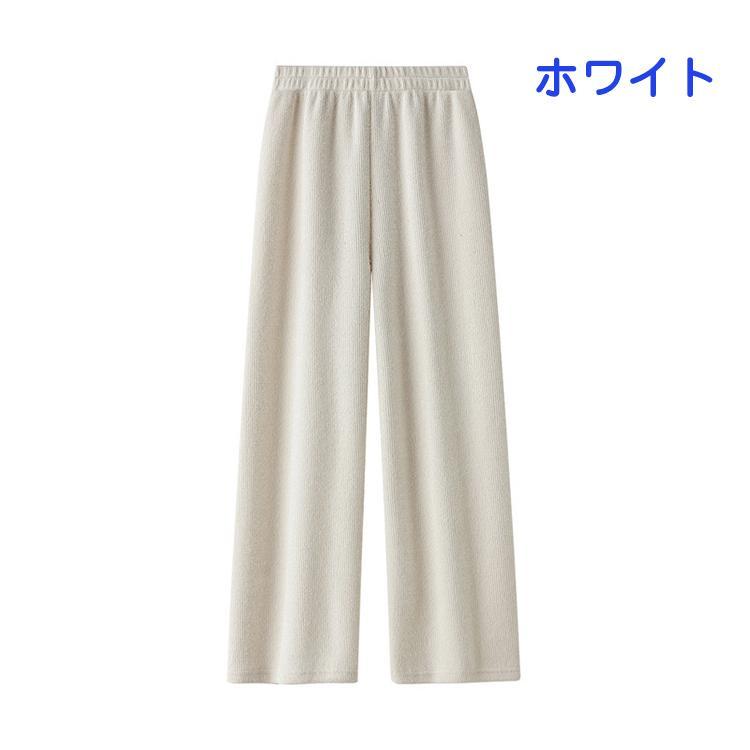 ワイドパンツ パンツ レディース 40代 秋冬 ボトムス ロングパンツ 韓国風 おしゃれ 20代 30代 50代 ハイウエスト あったか ゆったり 楽ちん | ブランド登録なし | 03