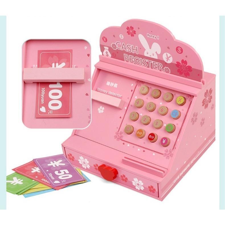 おもちゃ レジセット ままごと シミュレーション 木製 ピンク かわいい キッズ｜yafuustore5｜09