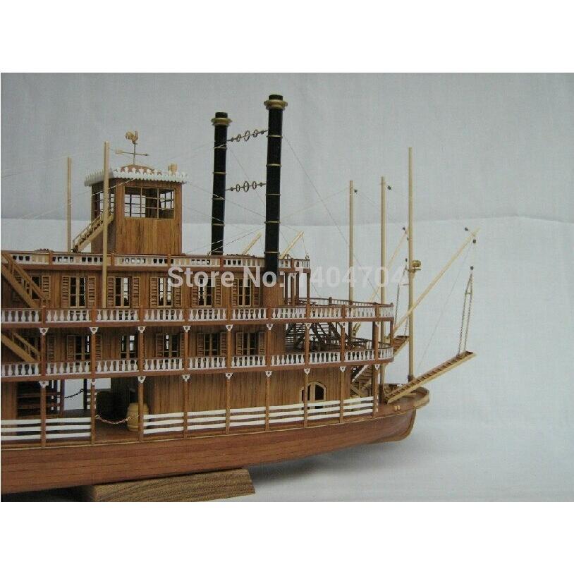 ミシシッピ 1870 1/100スケール 船 木製 模型 モデルキット 組み立て式｜yafuustore5｜03