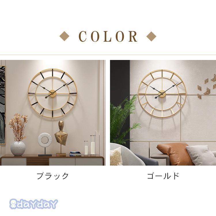 掛け時計 おしゃれ 時計 直径50cm 装飾 文字盤 壁掛け アンティーク 大きい ウォールクロック 北欧 ローマ数字 モダン アナログ シンプル_13