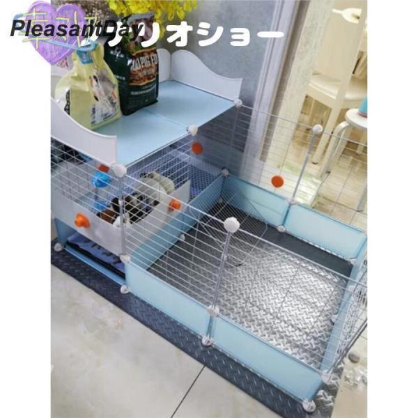 うさぎ ケージウサギフェンス 小動物 大きい兎 ケージ ペットフェンス ウサギ ケージ 非常に広いイベントスペース 105*70*65cm_5
