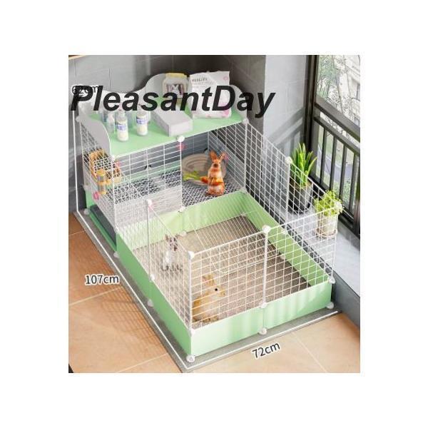 うさぎ ケージウサギフェンス 小動物 大きい兎 ケージ ペットフェンス ウサギ ケージ 非常に広いイベントスペース 105*70*65cm_6