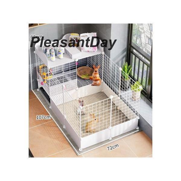 うさぎ ケージウサギフェンス 小動物 大きい兎 ケージ ペットフェンス ウサギ ケージ 非常に広いイベントスペース 105*70*65cm_7