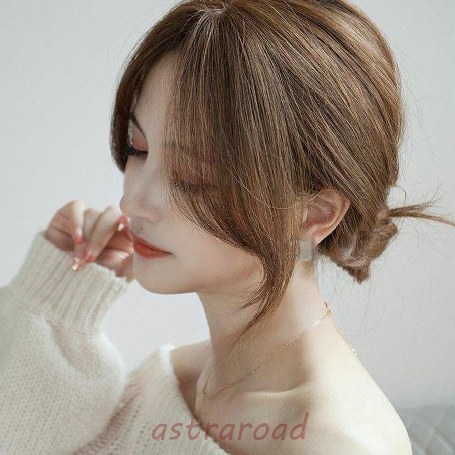 3color 3D構造部分ウィッグ ヘアピース 女性 人毛100% ウイッグ かつら