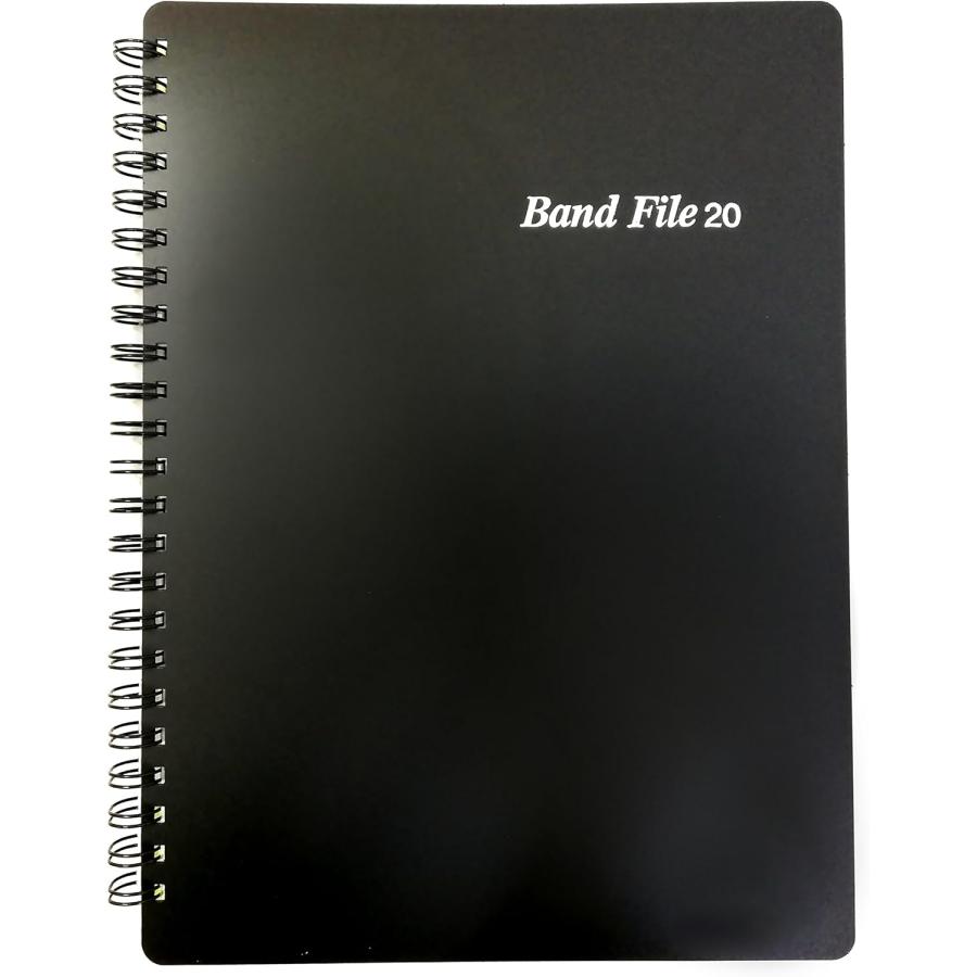 BandFile（バンドファイル） 20ポケット（楽譜40ページ分）ブラック（Yahoo!・株式会社やぎ楽器）